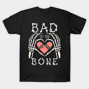 Bad to the Bone Halloween, Skateboard Halloween, Skeleton Halloween, Skate Skeleton, Skateboarding Gift T-Shirt